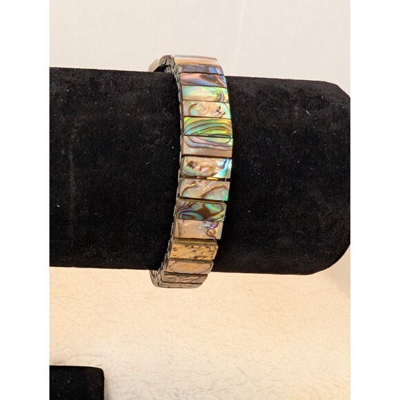 Jay King DRT MOP & Abalone Heart Reversible Necklace 925 Closure Matching Watch - Picture 13 of 16